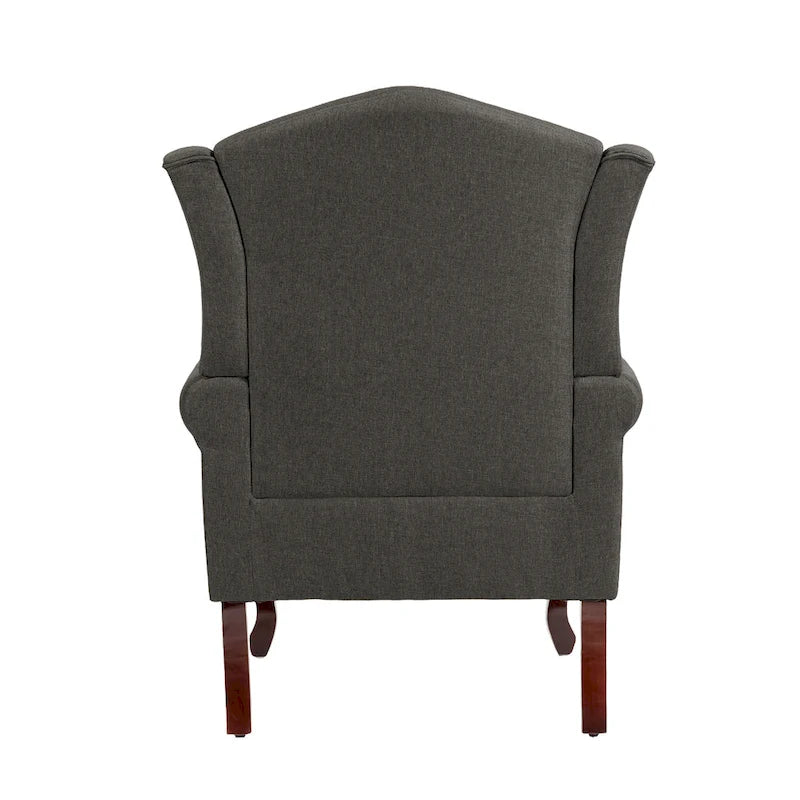 Fauteuil d'appoint rembourré Mid-Century Modern avec oreilles