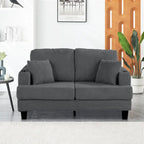 Canapé Loveseat Contemporain en Corduroy de 61 po avec 2 Coussins et Porte-gobelet