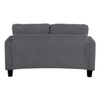 Canapé Loveseat Contemporain en Corduroy de 61 po avec 2 Coussins et Porte-gobelet