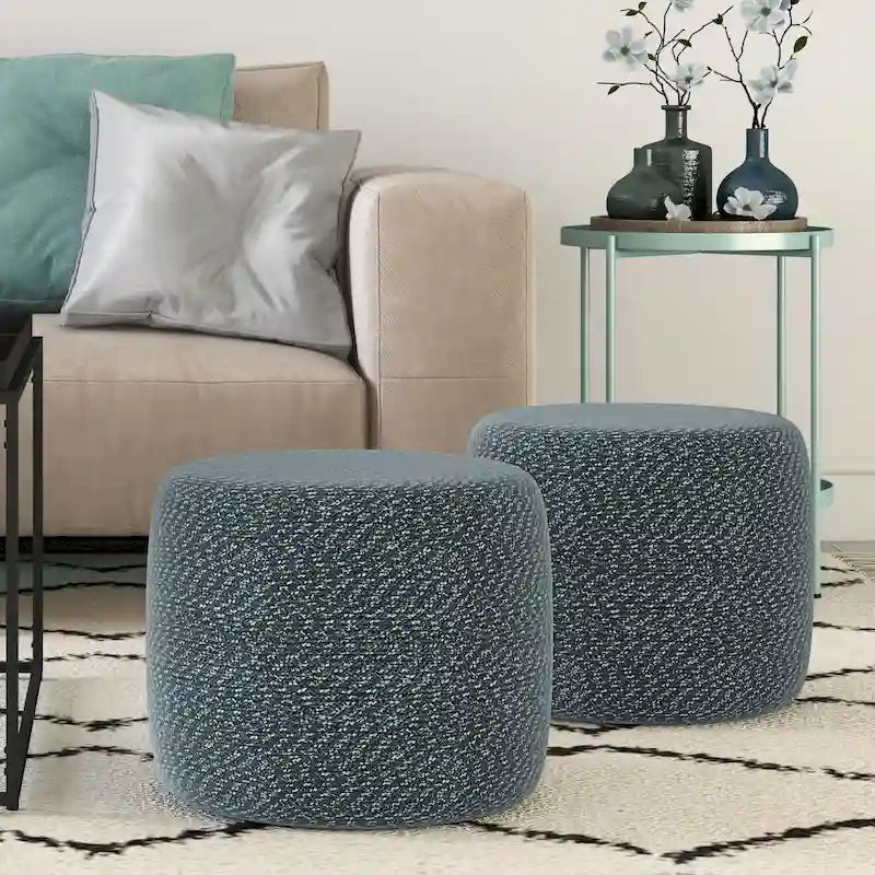 Pouf tressé rond Brodie
