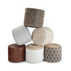 Pouf tressé rond Brodie