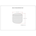 Pouf tressé rond Brodie