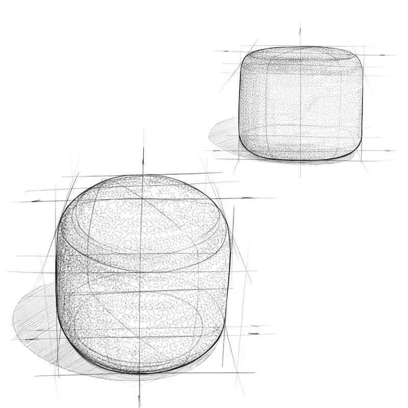Pouf tressé rond Brodie