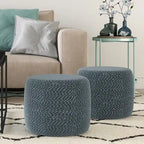 Pouf tressé rond Brodie