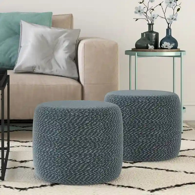 Pouf tressé rond Brodie