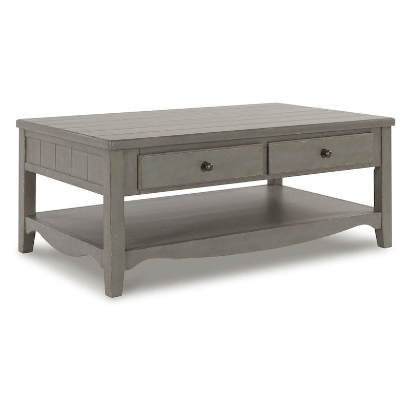 Table basse rectangulaire Charina gris antique - 50L x 30P x 20H
