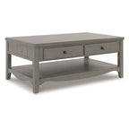 Table basse rectangulaire Charina gris antique - 50L x 30P x 20H