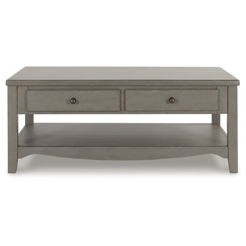 Table basse rectangulaire Charina gris antique - 50L x 30P x 20H