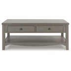 Table basse rectangulaire Charina gris antique - 50L x 30P x 20H