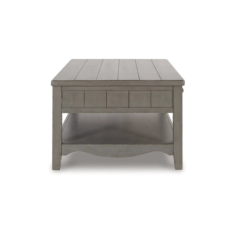 Table basse rectangulaire Charina gris antique - 50L x 30P x 20H