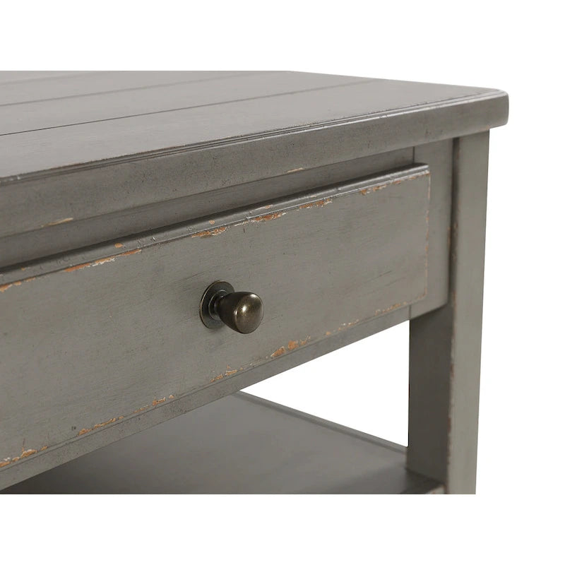 Table basse rectangulaire Charina gris antique - 50L x 30P x 20H