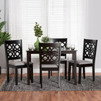 Abigail Modern styled Fabric and Wood Dining Set