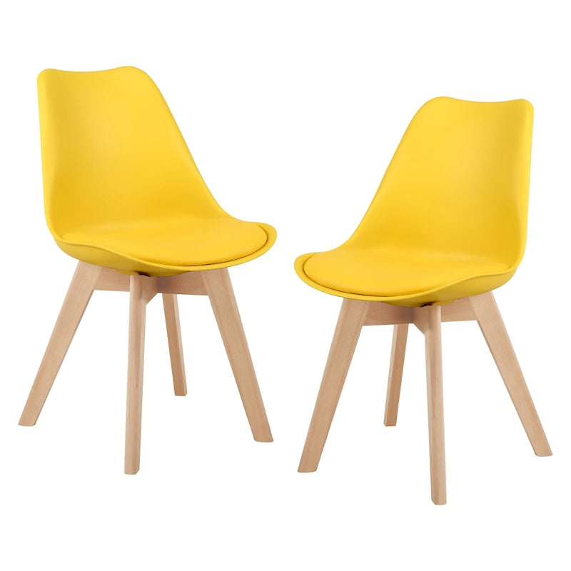 Chaises de salle à manger Chaises de bureau en bois sans roulettes Lot de 2