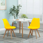 Chaises de salle à manger Chaises de bureau en bois sans roulettes Lot de 2