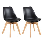 Chaises de salle à manger Chaises de bureau en bois sans roulettes Lot de 2