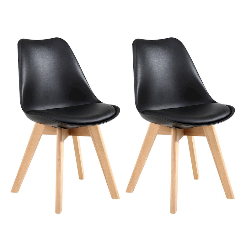 Chaises de salle à manger Chaises de bureau en bois sans roulettes Lot de 2