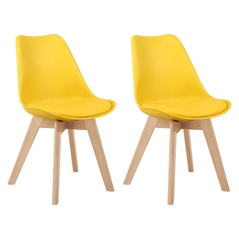 Chaises de salle à manger Chaises de bureau en bois sans roulettes Lot de 2