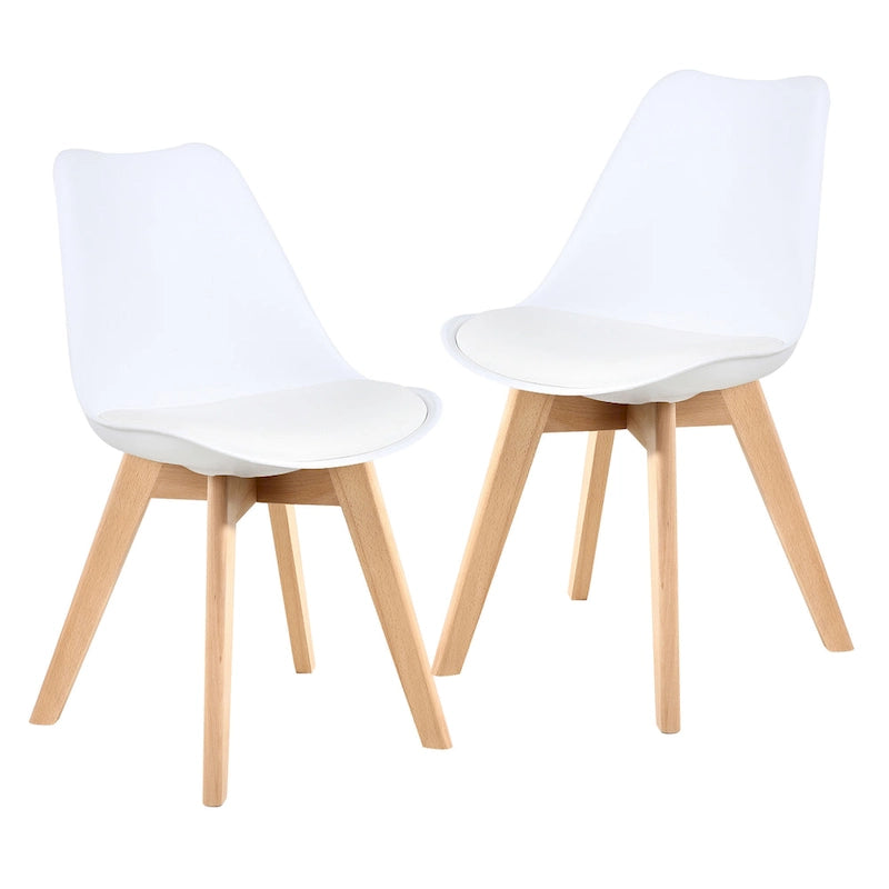 Chaises de salle à manger Chaises de bureau en bois sans roulettes Lot de 2
