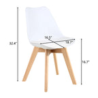 Chaises de salle à manger Chaises de bureau en bois sans roulettes Lot de 2