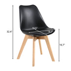 Chaises de salle à manger Chaises de bureau en bois sans roulettes Lot de 2