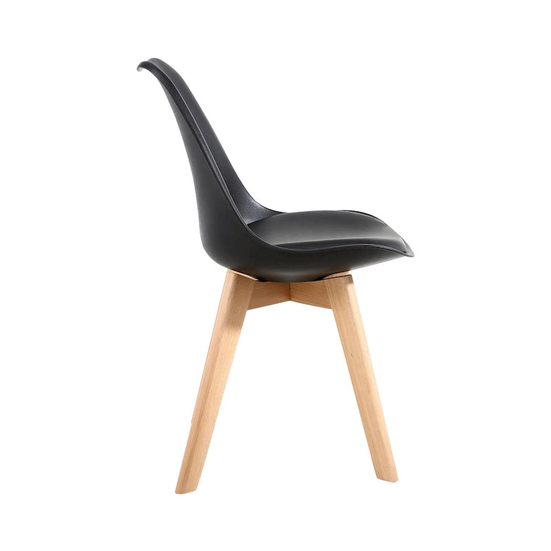 Chaises de salle à manger Chaises de bureau en bois sans roulettes Lot de 2