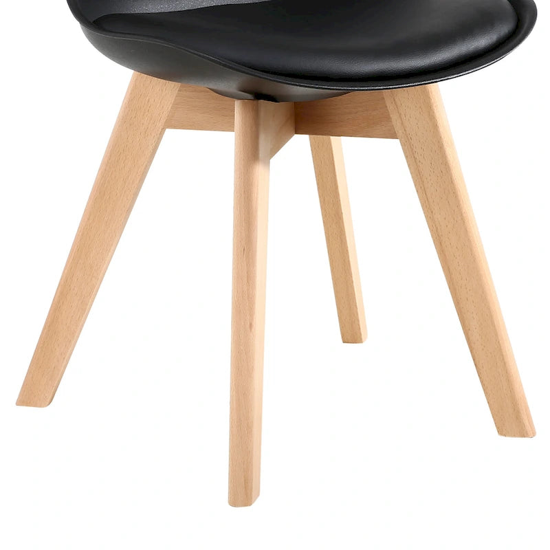 Chaises de salle à manger Chaises de bureau en bois sans roulettes Lot de 2