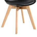 Chaises de salle à manger Chaises de bureau en bois sans roulettes Lot de 2