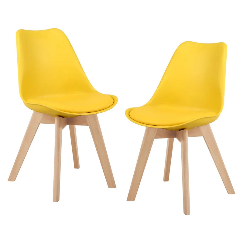 Chaises de salle à manger Chaises de bureau en bois sans roulettes Lot de 2