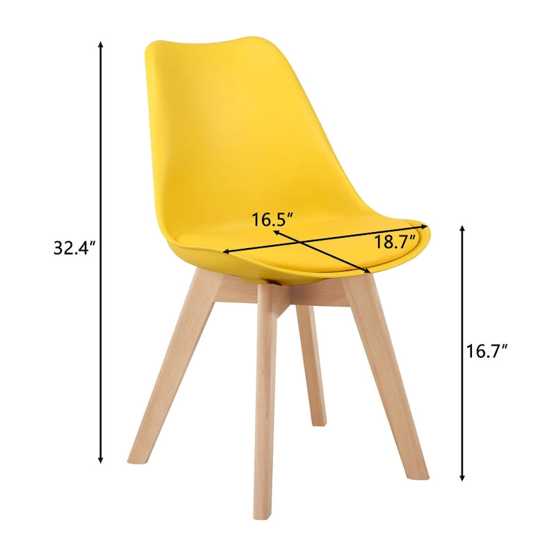 Chaises de salle à manger Chaises de bureau en bois sans roulettes Lot de 2