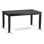 Table de salle à manger avec chaises, noir (Option Pièces)