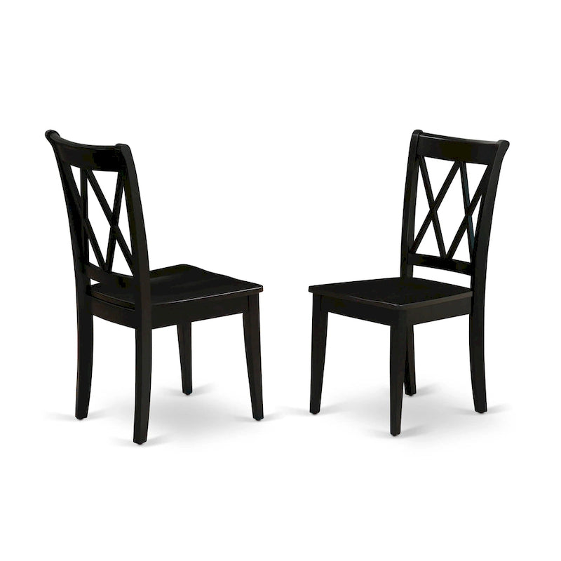 Table de salle à manger avec chaises, noir (Option Pièces)