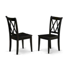 Table de salle à manger avec chaises, noir (Option Pièces)