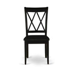 Table de salle à manger avec chaises, noir (Option Pièces)