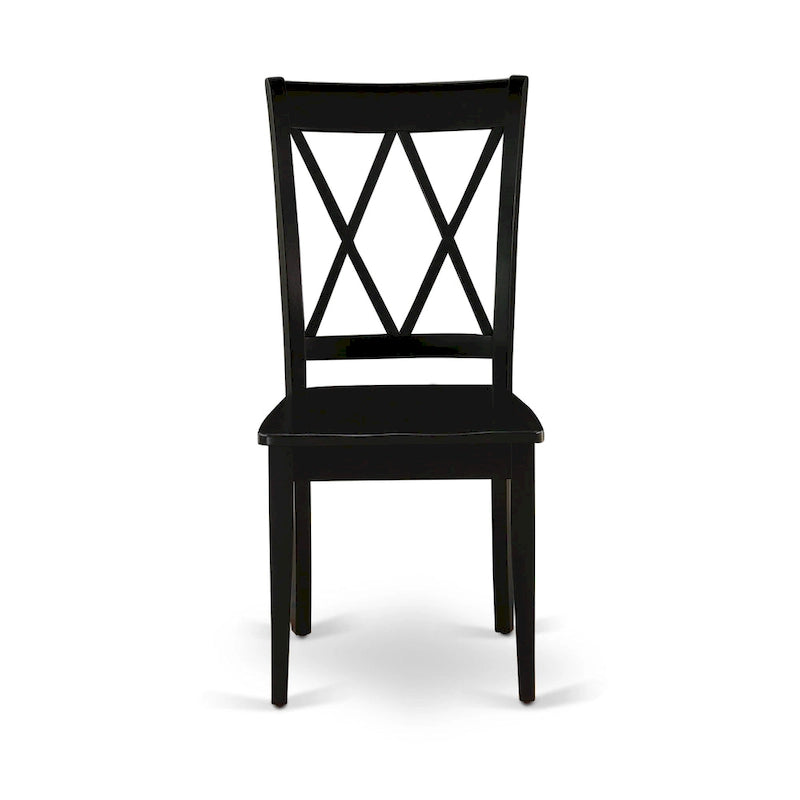 Table de salle à manger avec chaises, noir (Option Pièces)