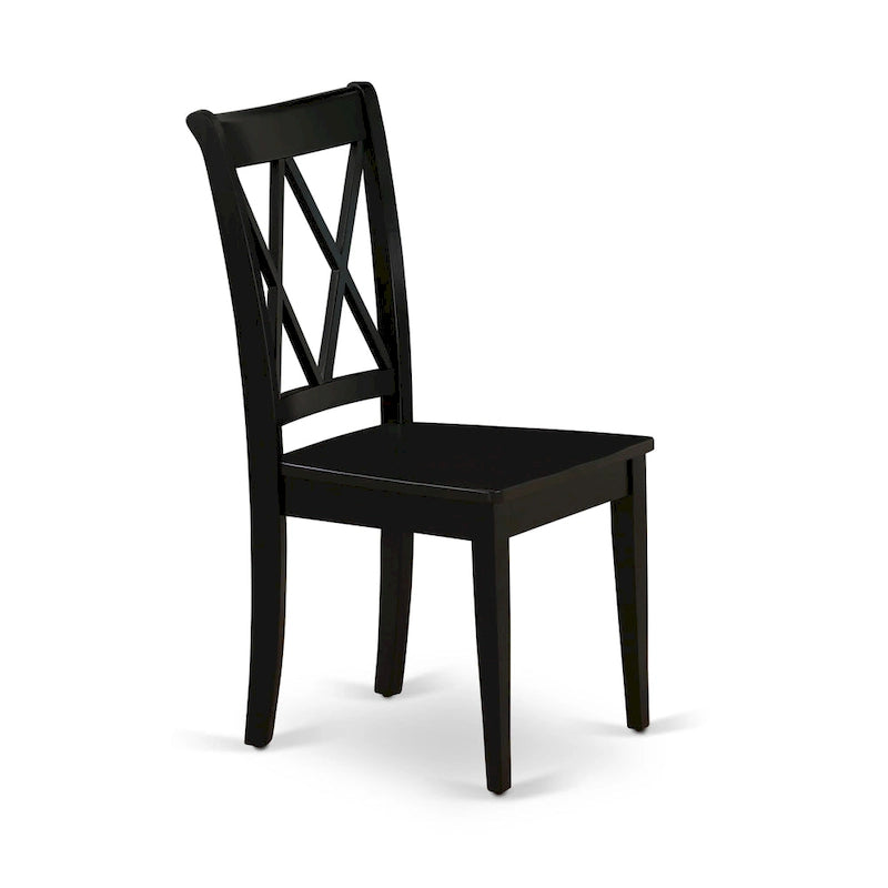 Table de salle à manger avec chaises, noir (Option Pièces)