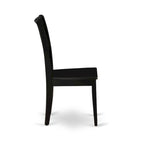 Table de salle à manger avec chaises, noir (Option Pièces)