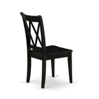Table de salle à manger avec chaises, noir (Option Pièces)