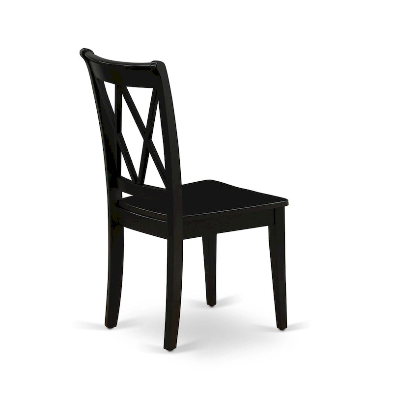 Table de salle à manger avec chaises, noir (Option Pièces)