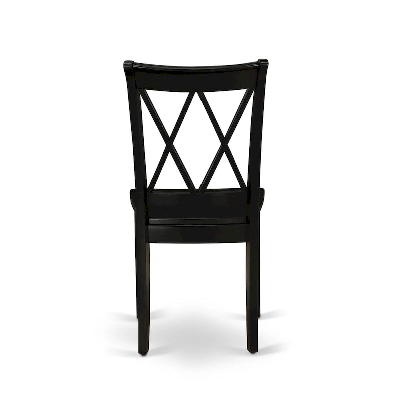 Table de salle à manger avec chaises, noir (Option Pièces)