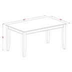 Table de salle à manger avec chaises, noir (Option Pièces)