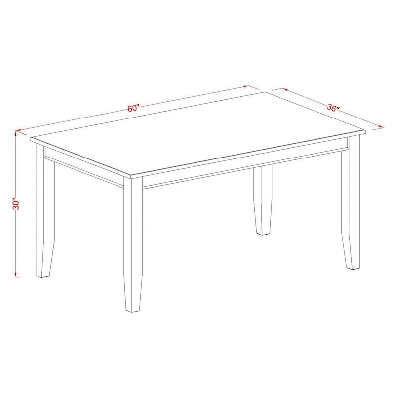 Table de salle à manger avec chaises, noir (Option Pièces)