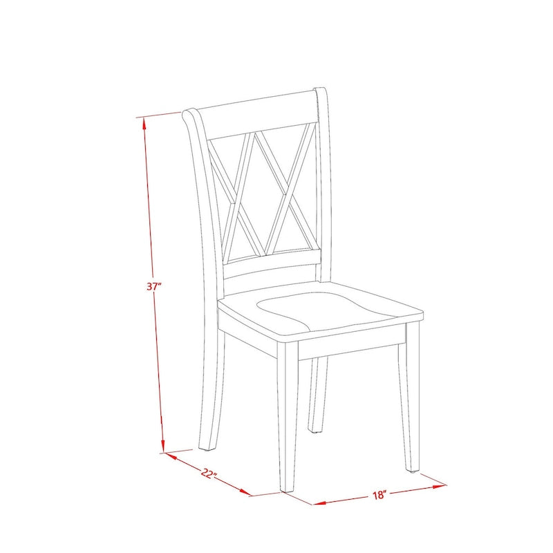 Table de salle à manger avec chaises, noir (Option Pièces)