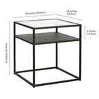 Table d'appoint Ada, finition bronze noirci