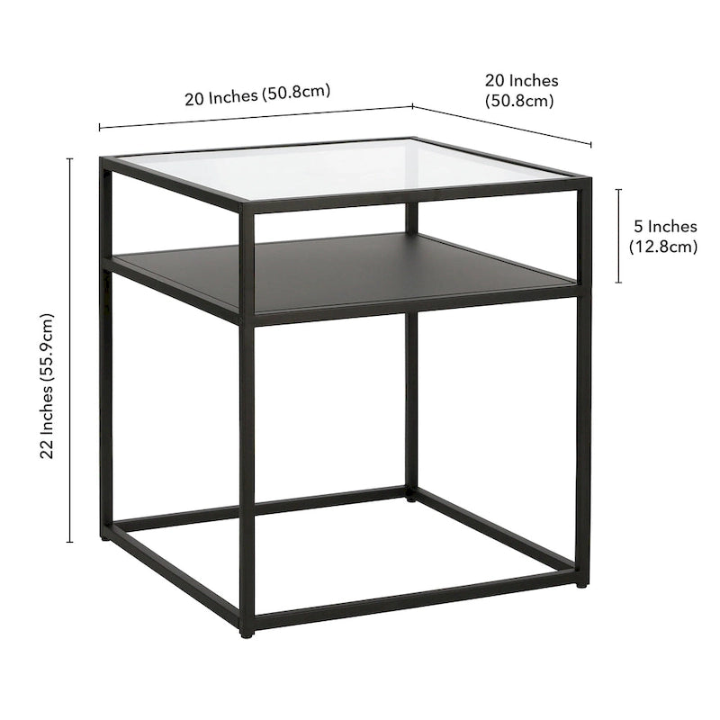 Table d'appoint Ada, finition bronze noirci