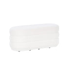 Pouf sherpa ovale Halley White