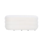 Pouf sherpa ovale Halley White