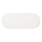 Pouf sherpa ovale Halley White