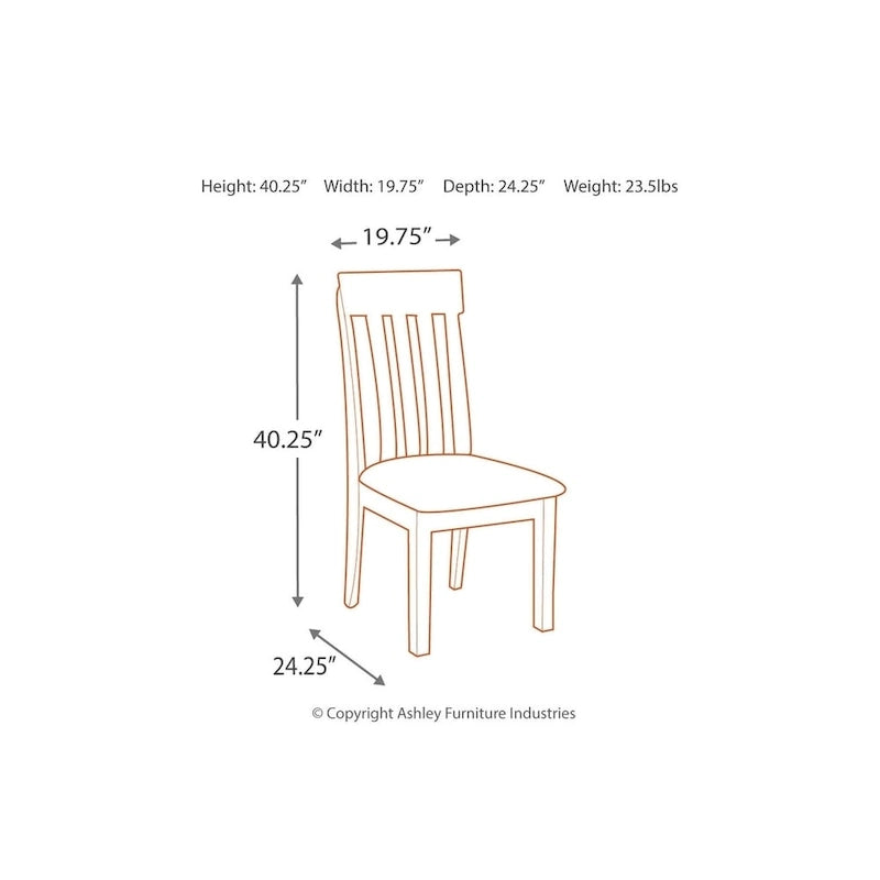 Chaise de salle à manger Haddigan – Brun foncé