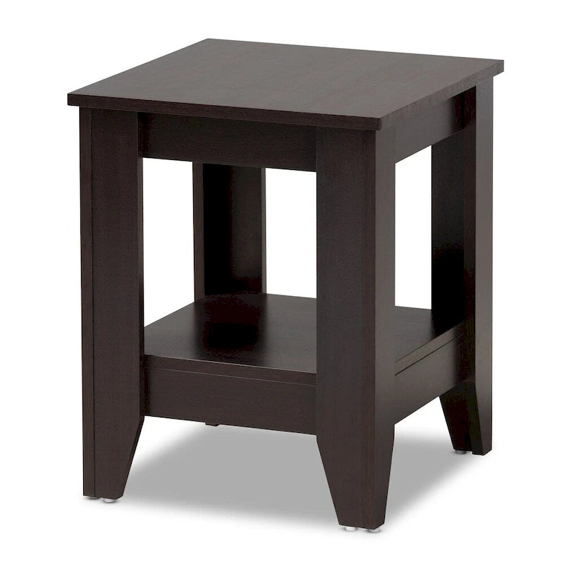 Table d'appoint Copper Grove Cornesti en bois marron foncé