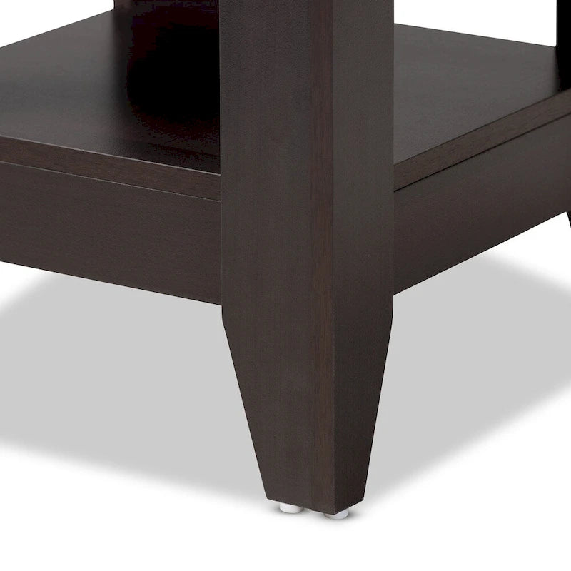 Table d'appoint Copper Grove Cornesti en bois marron foncé